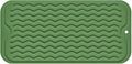 Silicone Dish Drying Mat, Non-Slip Easy Clean Sink Mat, Dark Green, Large by MODENGKONGJIAN
