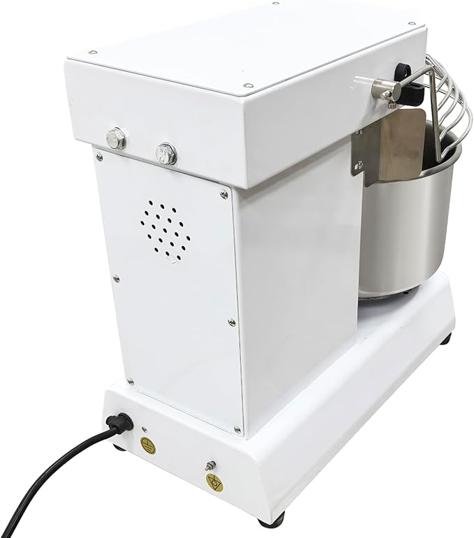 TECHTONGDA Commercial Stand Dough Mixer, 10L Food Mixer with Timer, Double Action Double Speed, Dough Kneading Machine for Bakery, Pizzeria & Restaurant, Meat Vegetable Blender