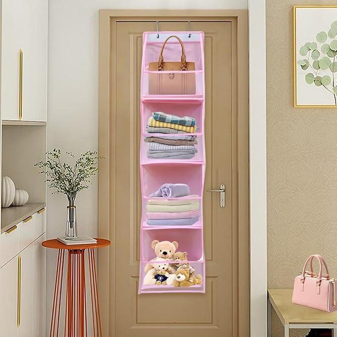 Hanging Closet Organizer, 4 Shelf Over The Door Organizer - Image 2