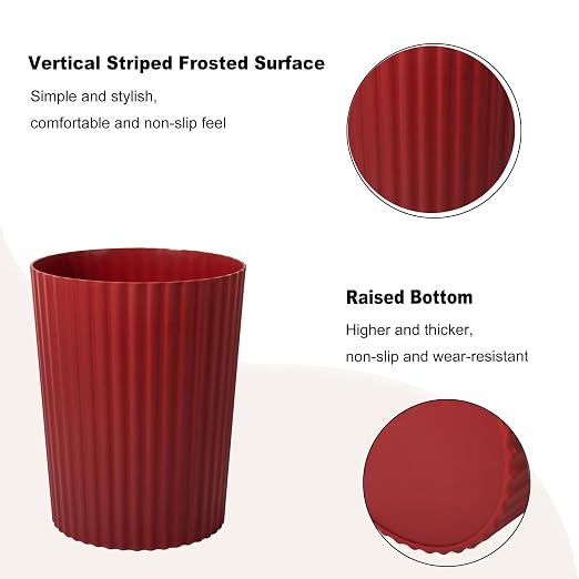JiatuA Small Trash Can Plastic Wastebasket Round Garbage Container Bin - Image 3