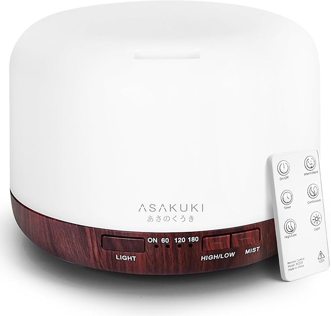 ASAKUKI Essential Oil Diffuser for Home, 500ML Aromatherapy Humidifier | by ASAKUKI