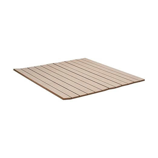 4ft x 4ft Unfinished Maple Veneer Flexible Tambour Wall Panel with 1" 30-Degree Groove Slats, Flexible & Customizable