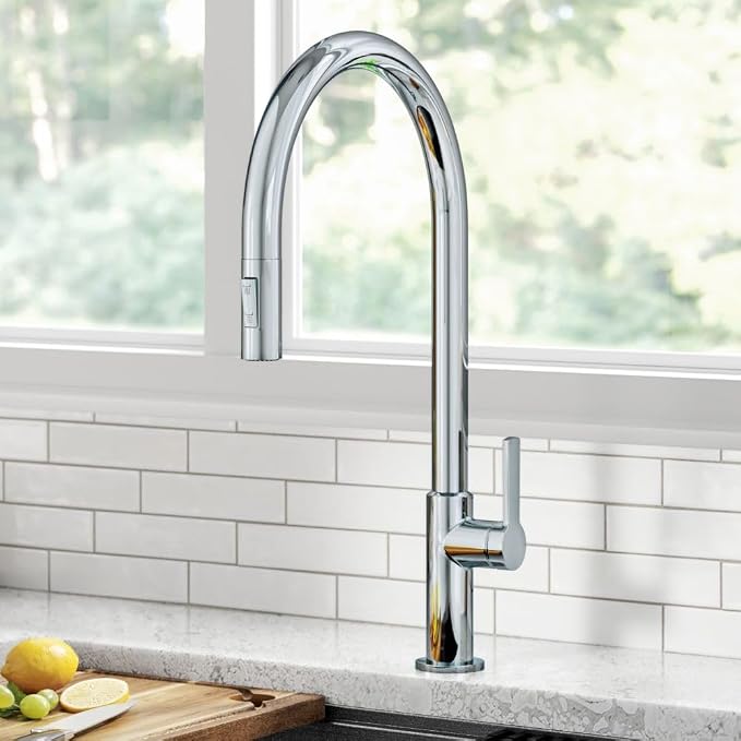 KRAUS Oletto High-Arc Single Handle Pull-Down Kitchen Faucet in Chrome - Image 3