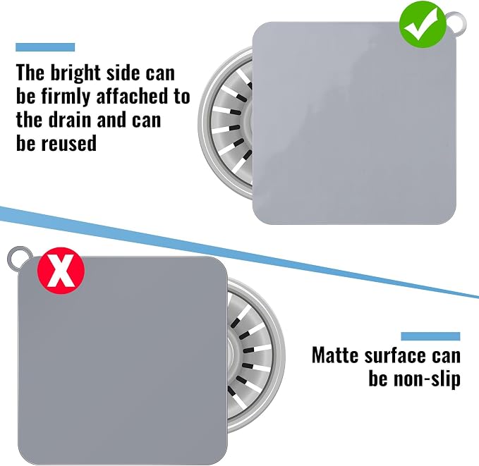 6 Pack Drain Covers for Bugs, 7.87 X 7.87 Inch, Anti Odor and Cockroach - Image 3