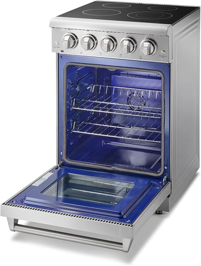 THOR Kitchen Freestanding 24-Inch Electric Range with Convection Oven in Stainless Steel - Model HRE2401