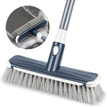 Floor Scrubber with Long Handle, 2 in 1 Scrubbing Brush Stiff Bristle Shower by ILAVCOOL