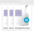 simplehuman Code N 60 Count Custom Fit Liners, Drawstring Kitchen Trash Bags by Unknown