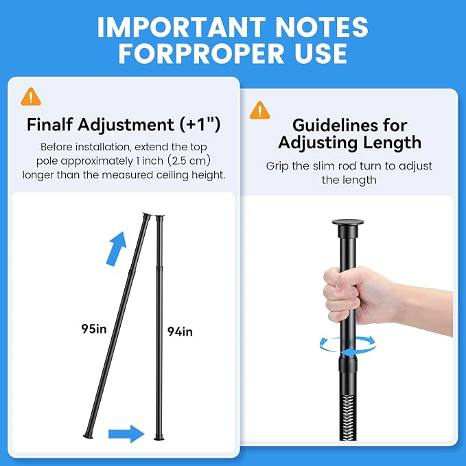 Adjustable Shower Caddy Tension Pole: Rustproof Corner Bathroom Shelves - Image 4