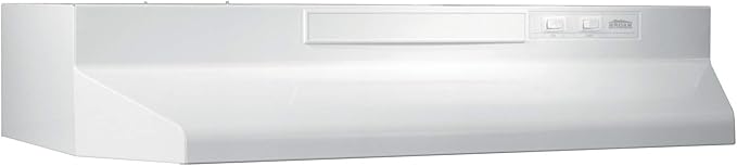 Broan-NuTone F403611 Two Four White 36-inch Under-Cabinet 4-Way Convertible Range Hood with 2-Speed Exhaust Fan and Light