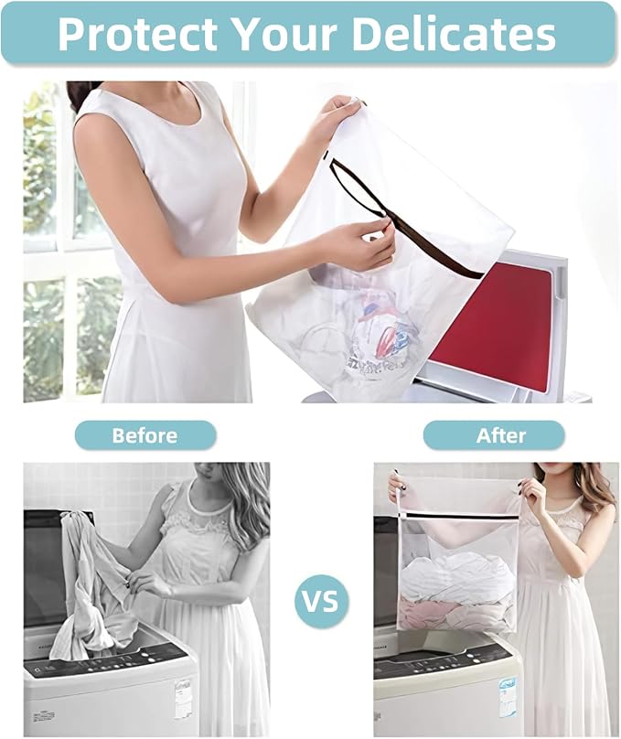 GOGOODA Mesh Laundry Bags for Delicates Durable Protective Wash Bags - Image 5