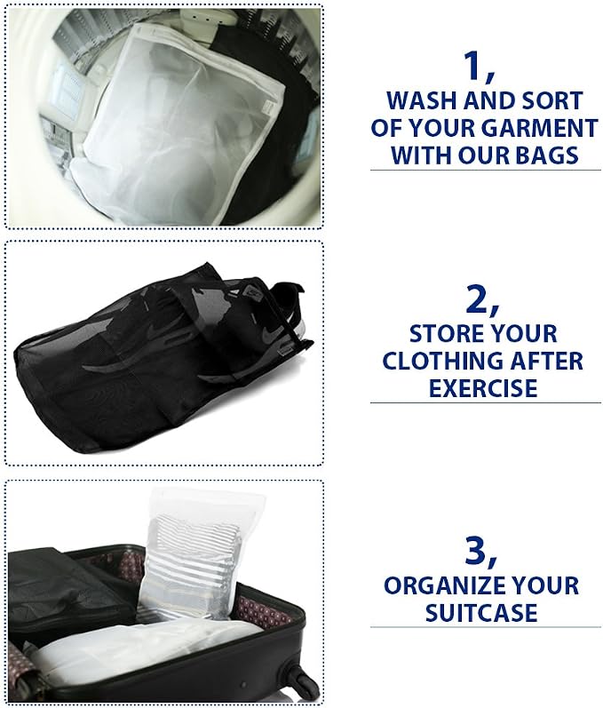 TENRAI Delicates Laundry Bags, Bra Fine Mesh Wash Bag - Image 7