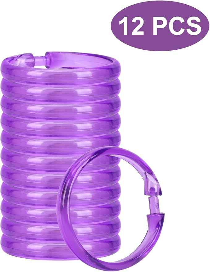 Purple Shower Curtain Hooks - Image 7