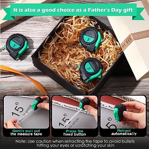 Kanayu Mini Tape Measure Keychains 3 ft Small Retractable Measuring Tape Bulk - Image 3