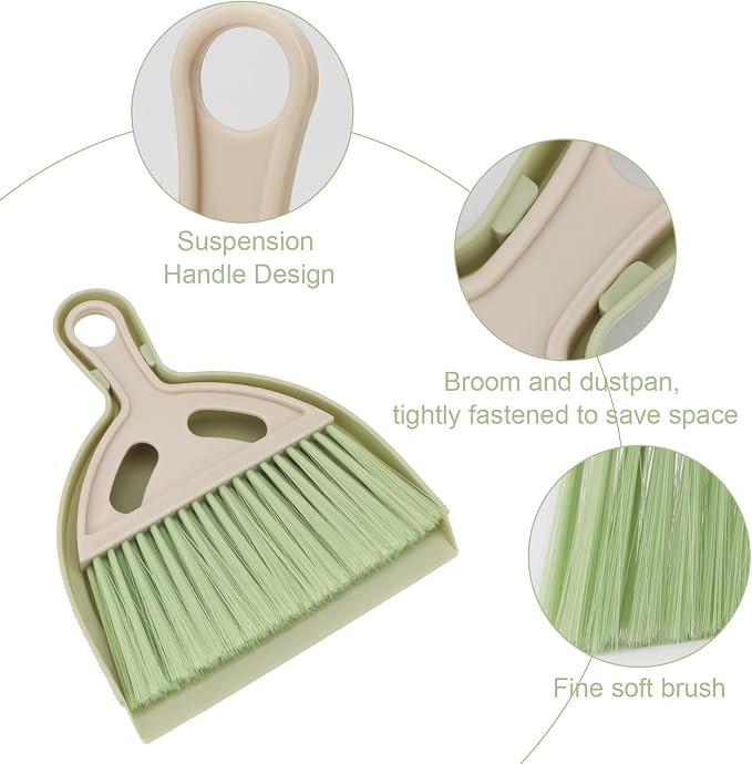 1 Pcs Mini Broom and Dustpan Set Small Whisk Broom Hand Held - Image 6