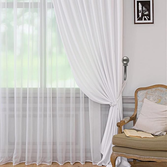 Sumnacon Curtain Holdbacks 2 Pcs Wall Mounted Curtain Tiebacks - Image 6