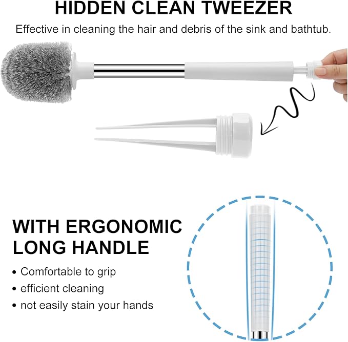 SetSail Toilet Brush, Self Closing Lid Toilet Bowl Brushes Holder and Extra - Image 3