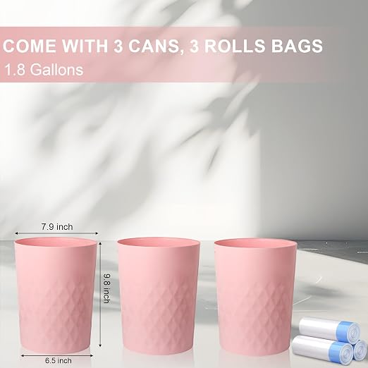 3 Pack Small Bathroom Trash Can - Image 4