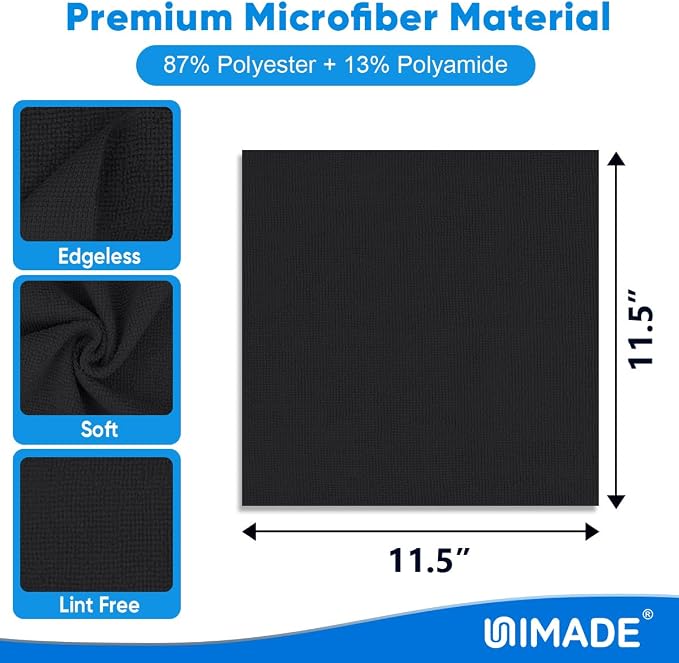 UNIMADE Microfiber Cleaning Cloth, 10 Pack Reusable Microfiber Towels - Image 2