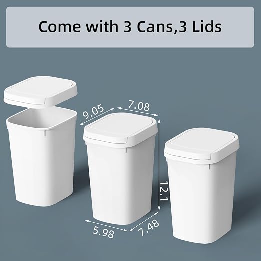 KSSKSS 3 Pack Bathroom Small Trash Can - Image 6
