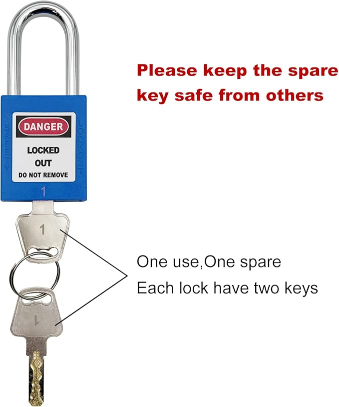 Lockout Tagout Locks, Safety Padlocks, Loto Locks Keyed Differently Lock Out Tag Out Device Plastic with Lockout TagOut Tags Kits