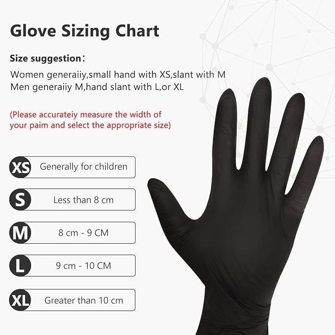 Nitrile Disposable Gloves Pack of 100, Latex Free Safety Working Gloves - Image 7