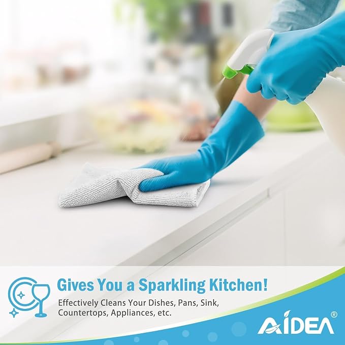 AIDEA Microfiber Cleaning Cloth White-400PK, Soft Microfiber Towels - Image 5