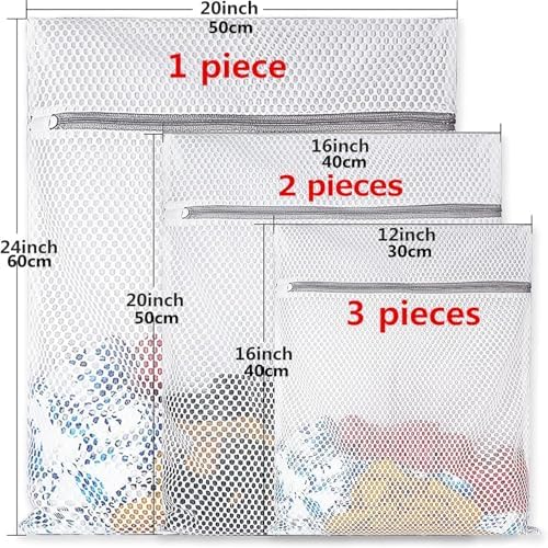 Mesh Laundry Bags for Delicates, Durable Zipper Wash Bags for Delicates - Image 2