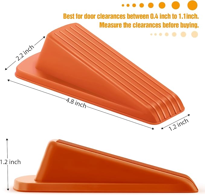 Crosize 5 Pack Door Stoppers for Bottom of Door, Rubber Door Stops | Premium - Image 2