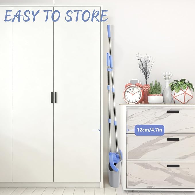 Broom and Dustpan Combo Set, Long Handle and Standing Dust Pan - Image 8
