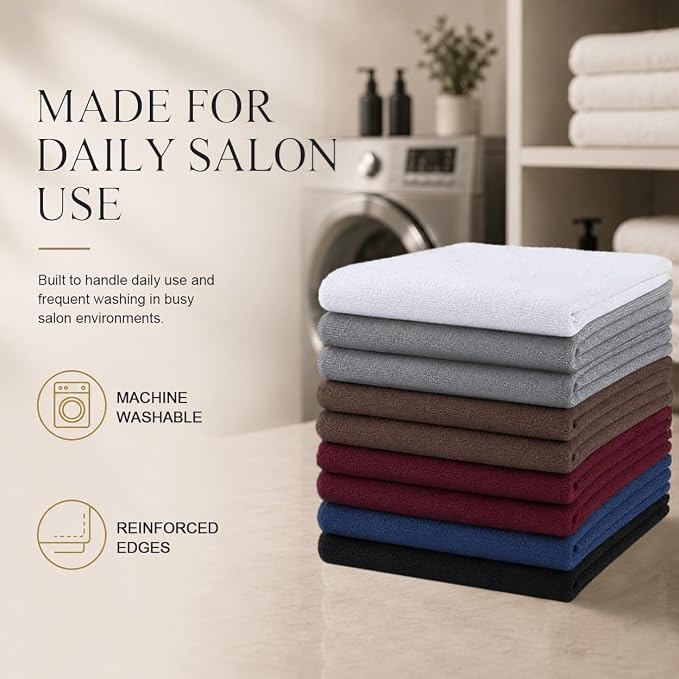 Salon Towels 48 Pack, Microfiber Barber Towels Bulk | Hair-Drying Cloth Super - Image 5