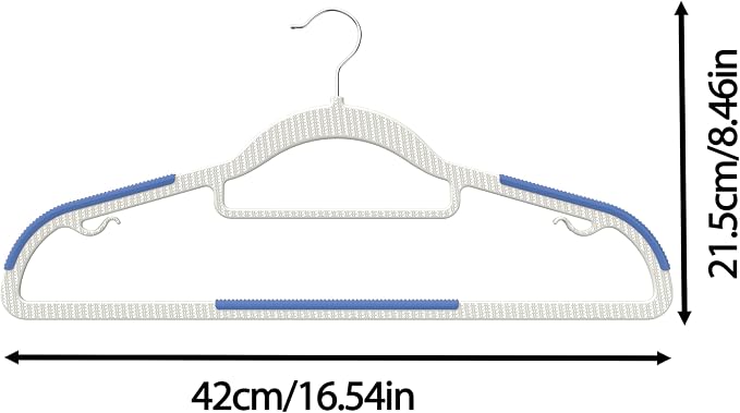 20 Pack Heavy Duty Plastic Hangers, Non Slip Clothes Hangers - Image 2