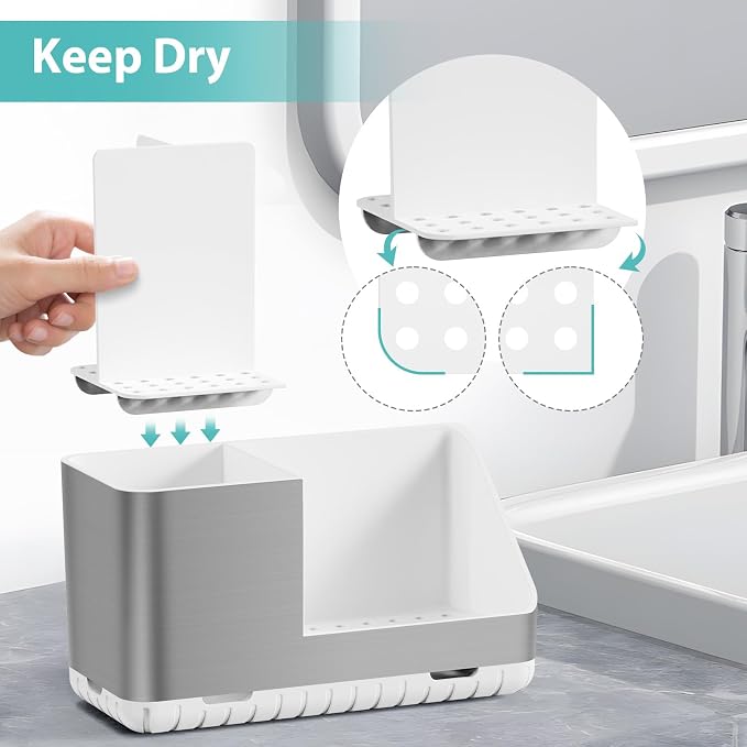 Toothbrush Holders for Bathroom Countertop Organizer | Easy To Clean, Detachable - Image 4