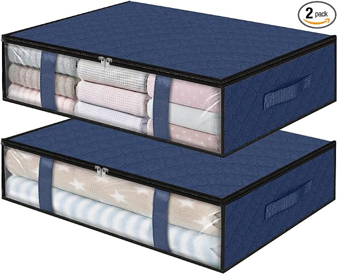 StorageRight Under Bed Storage Bags, 2 Pack, Comforters, Blankets and Seasonal by StorageRight