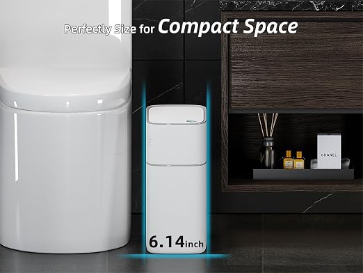 MOPALL Bathroom Trash Can with Lid Automatic Bagging Motion Sensor 3.5gal | - Image 4