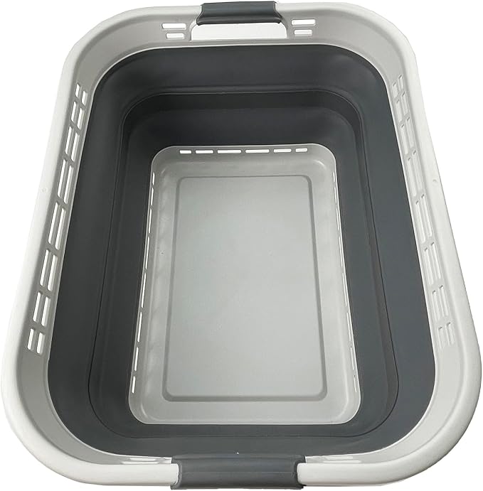 SAMMART 42L Collapsible Plastic Laundry Basket by SAMMART
