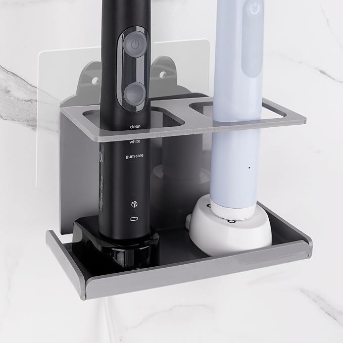 Electric Toothbrush Holder Wall Mounted, Electric Toothbrush Cord Organizer by LUEXBOX