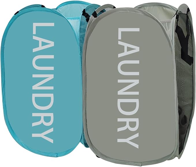 Mesh Laundry Hamper 2Pack Pop Up Hamper by Aplter