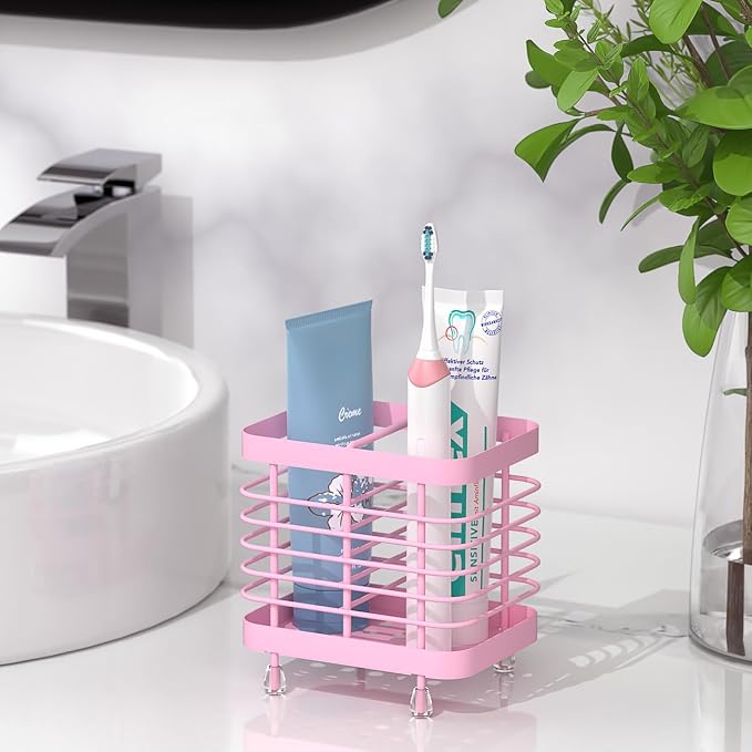 Luxspire Toothbrush Holders for Bathroom, Stainless Steel, 2 Slots, Toothbrush - Image 6