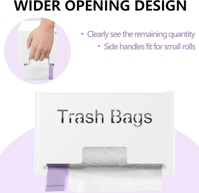 STWWO 2-Pack Trash Bag Holder Dispenser, Stackable Garbage Bag Dispenser | - Image 4