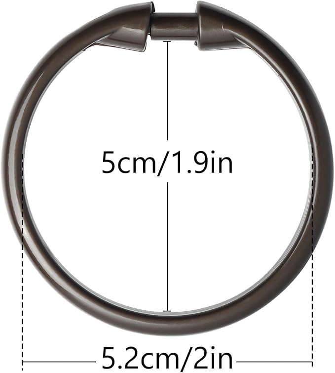 Bronze Shower Curtain Hooks Rings, Plastic Shower Curtain Hooks - Image 5