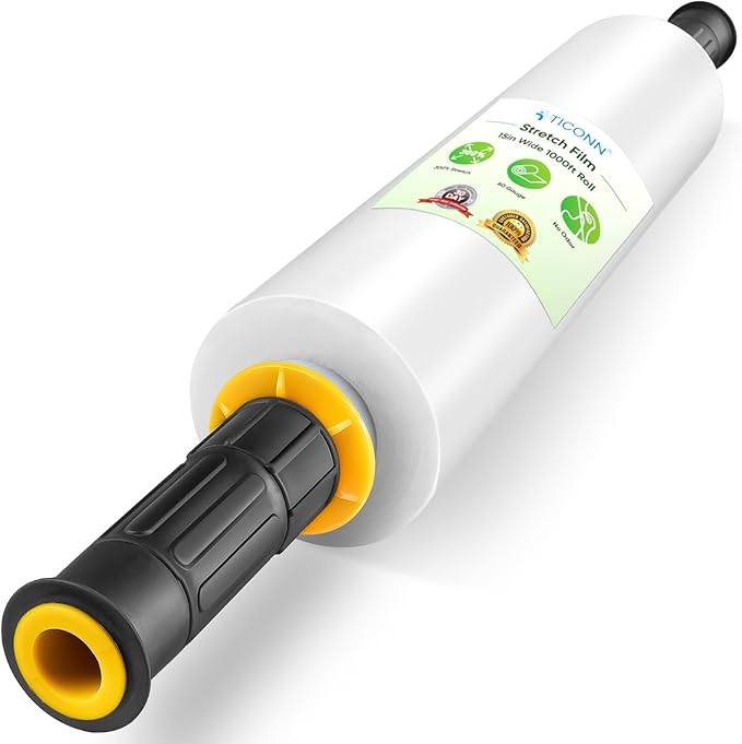 TICONN Stretch Wrap Roll, 15 in x 1000 ft Plastic Wrap by TICONN