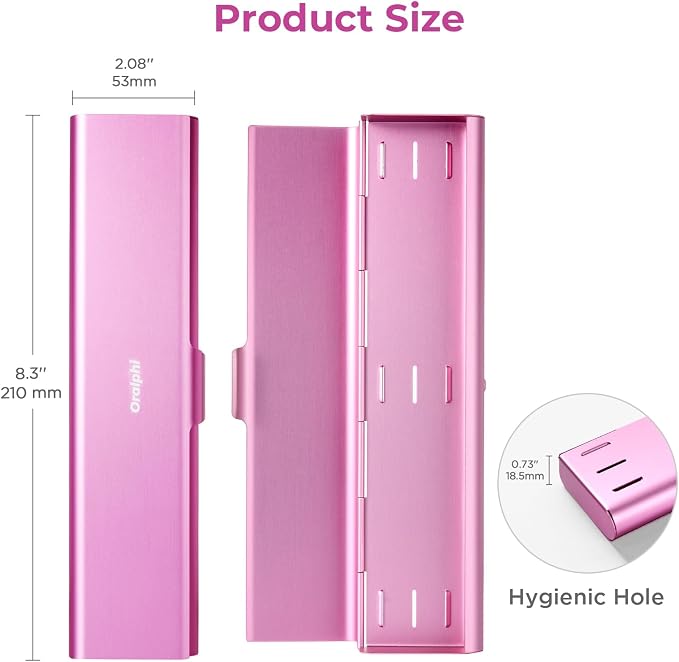 Wider Aluminum Toothbrush Travel Case, Portable Travel Toothbrush Holder - Image 5