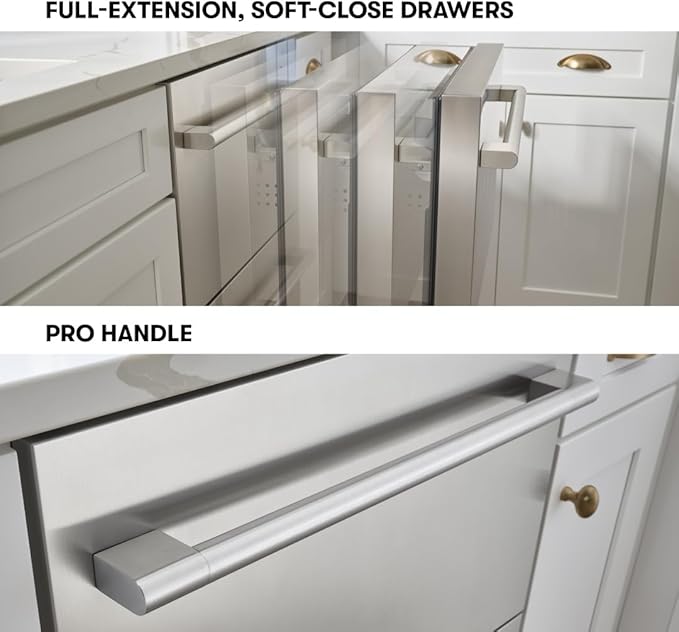 Zephyr Presrv 24 Inch Dual Zone Refrigerator Drawers Wine & Beverage Fridge, Stainless Steel Wine Cooler Home Bar Under Counter Freestanding Built In, Energy Star Certified, 5.1 Cu. Ft