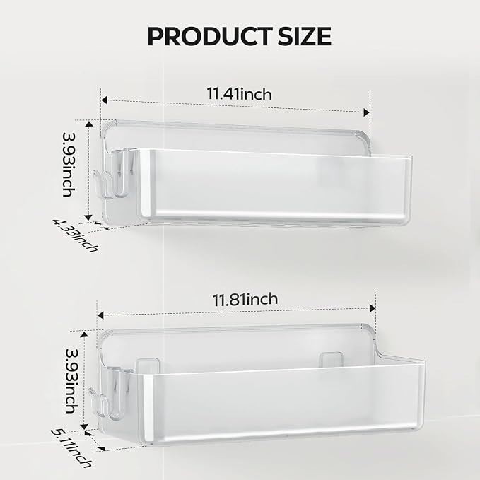 Nieifi Adhesive Shower Shelves, 2 Pieces - Image 2