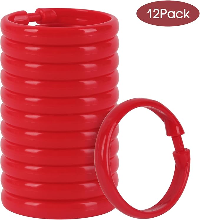Red Shower Curtain Hooks - Image 7