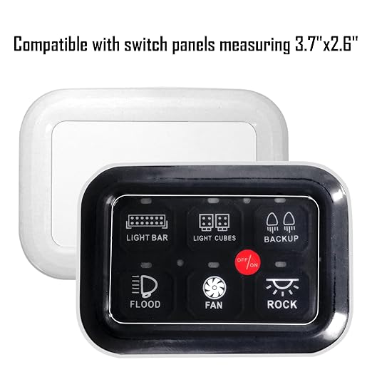 Auxbeam 6 Gang Switch Panel Cover Soft Silicone Case Protective Case Cover Waterproof Flexible Skin Cover Case Silicone Gel Rubber Cover Compatible with Auxbeam Switch Panel BC60, GC60, RA60