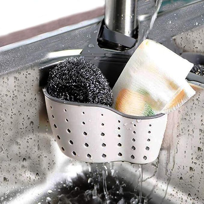 EC ELEGANTCHARM Kitchen Sink Caddy Sponge Holder Silicone Plastic Soap Holder by EC+ELEGANTCHAM