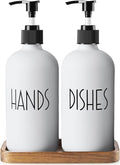 ALELION White Dish Soap Dispenser Set by ALELION
