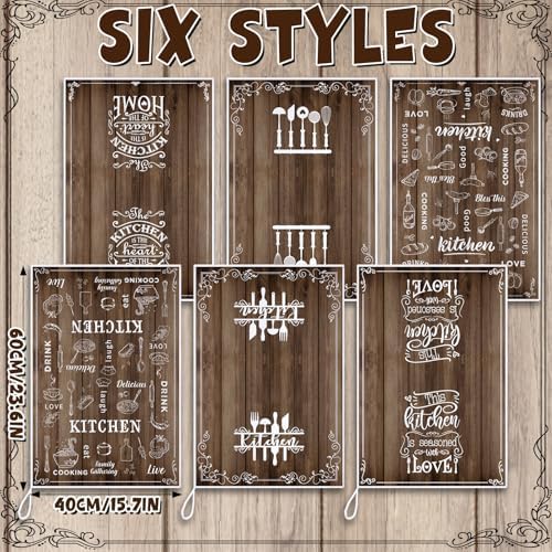 Bencailor 6 Pcs Brown Kitchen Towels Decorative Sets Dish Towels Absorbent Fast - Image 3