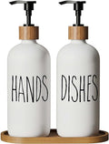 Dish Soap Dispenser for Kitchen, Glass Hand Soap Dispenser, Modern Farmhouse by Aeakey